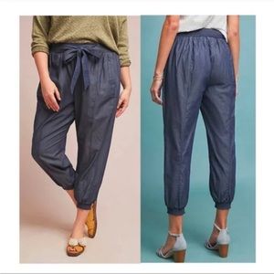 Anthro ‘Globetrotter’ Chambray Jogger Pants